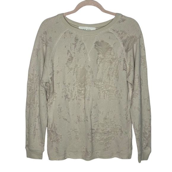 IRO Cenix Woman's Cream Off White Distressed Raw Hem Sweatshirt - Picture 2 of 12